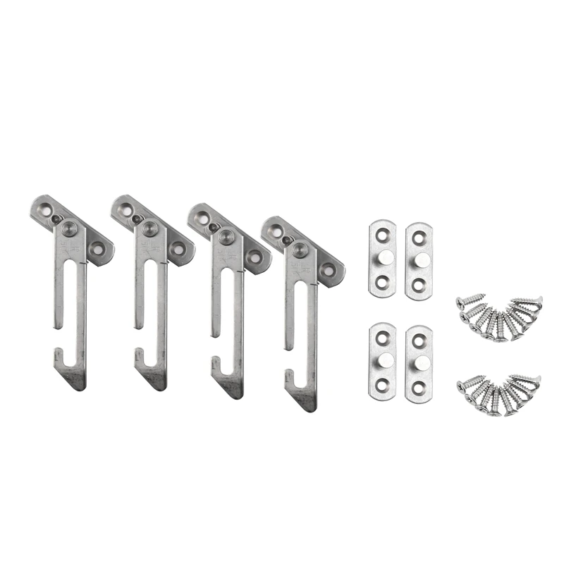 

4 Pack Window Restrictor Locks Window Restrictor Hook Stainless Steel Child Lock Restrictor with Screws for Upvc Windows