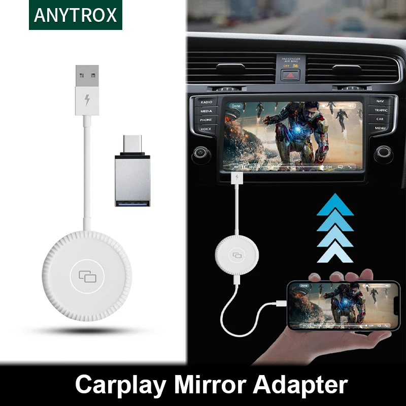

Адаптер для автомобильного зеркала iphone Carplay, проводной адаптер для автомобильного зеркала Carplay, переходник для автомобильного Зеркала для заводского проводного преобразователя Carplay