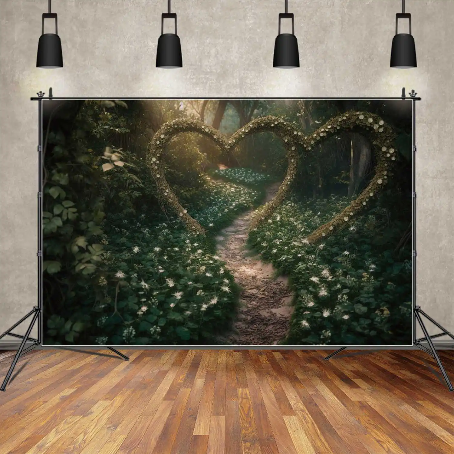 

Фон для фотосъемки с изображением свадебных АРК для церемоний тропический парк природы зеленый персонализированный детский фон для фотосъемки реквизит