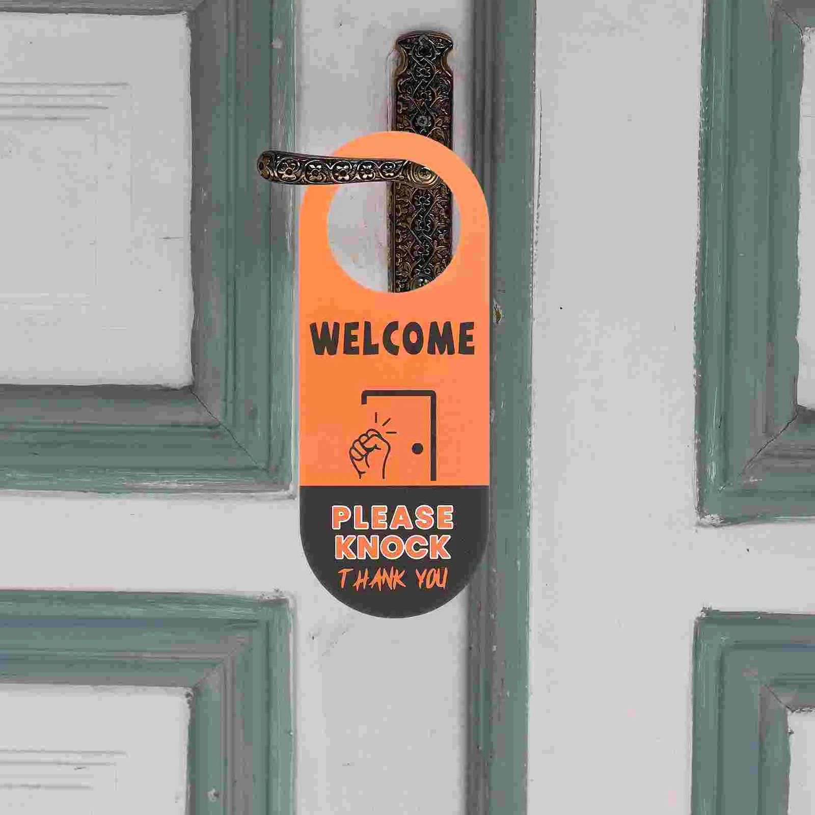

Двухсторонняя дверная вешалка, знак, Офисная ручка для конфиденциальности, ручка с номером дома, добро пожаловать, пожалуйста, удар, напоминание, ПВХ