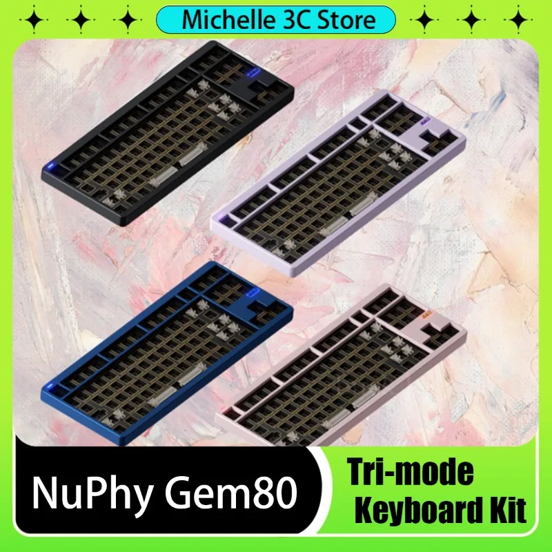 Механическая Проводная клавиатура NuPhy Gem80 из алюминиевого сплава