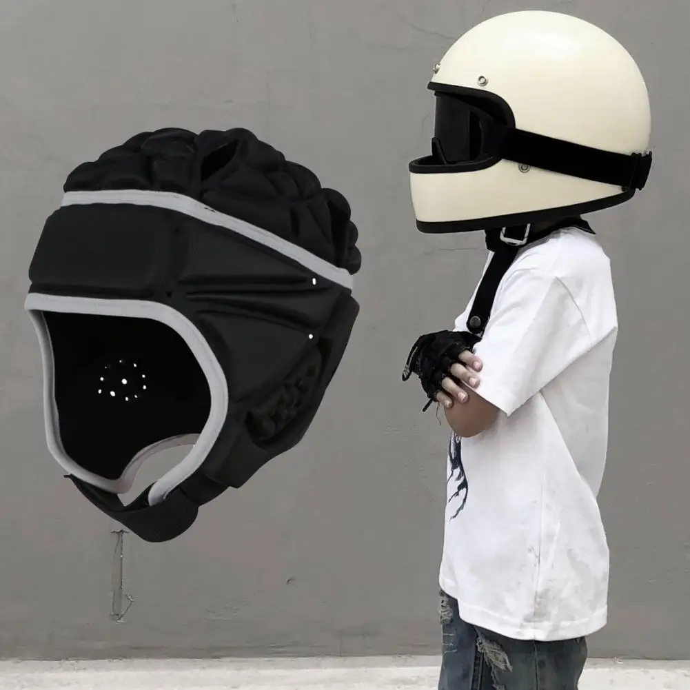 

Profession Football Soccer Baseball Goalkeeper Helmet Sports Rugby Scrum Cap Head Guard Goalie Roller Hat Fiber Head Protector