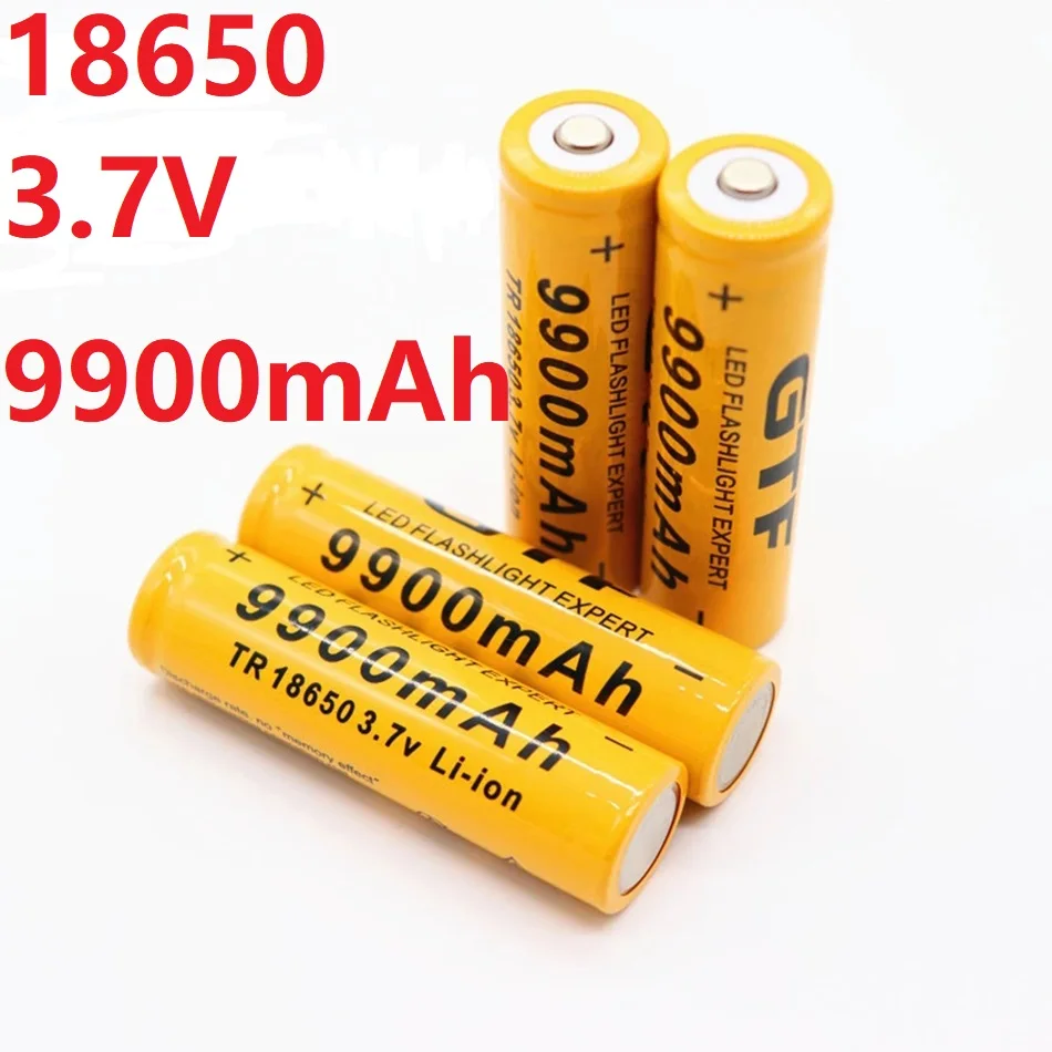 

Lithium Ion Rechargeable Battery 18650 3.7V 9900mAh with Charger Wholesale and Retail Are Widely Used In LED, Flashlight,Etc