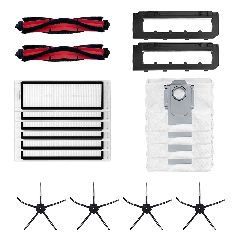 

Replacement 10/18pcs Main Brush/ Roller Mounting Holder/ Side Brush/ Hepa Filter/ Dust-Bag Kits for ROBOROCK Q5 Sweeper