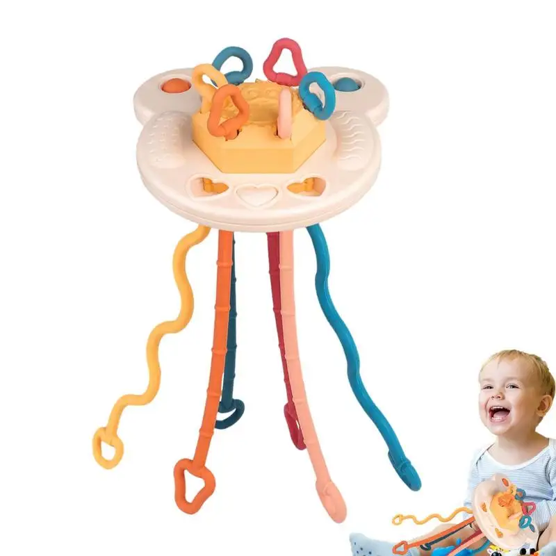 

Silicone Pull String Activity Toy Montessori Toys For 1 Year Montessori Toys For Babies Montessori Toys For 1-Year-Old Sensory