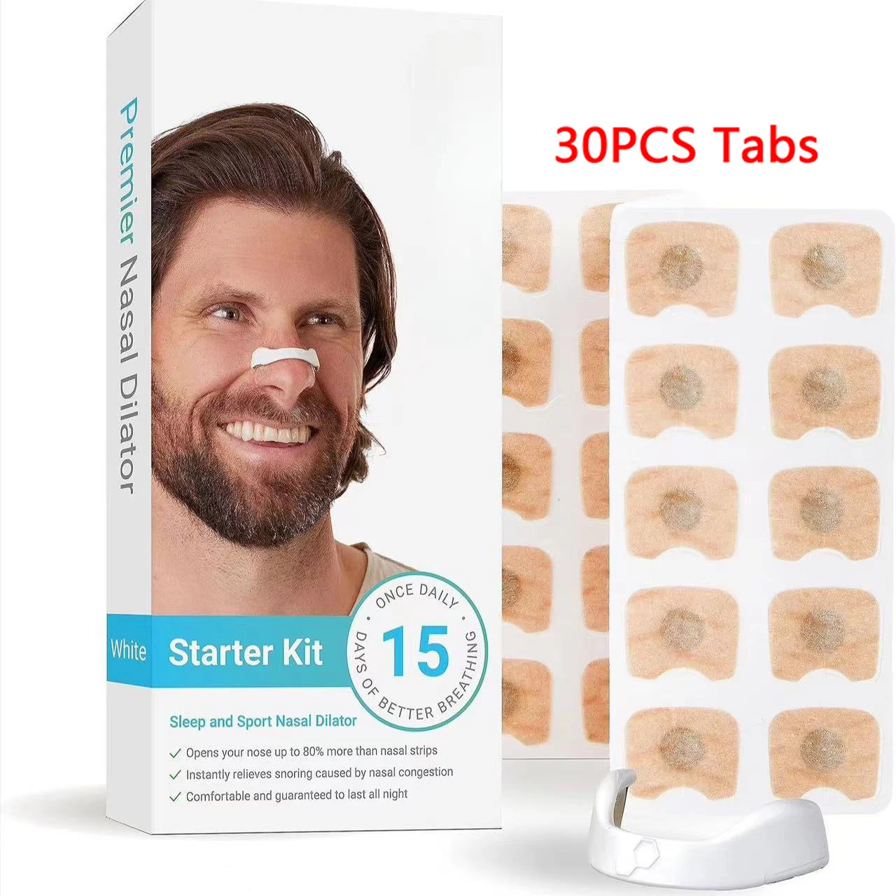 15/30 пар магнитных полосок для носа комплекты расширителей дыхания увеличение