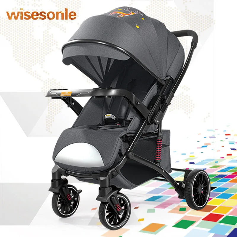 

Baby stroller can sit, lie down, lightweight, foldable, two-way baby stroller, shock absorber, simple newborn stroller