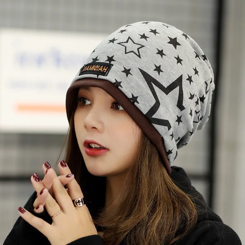 

Korean Version of Autumn and Winter Fashion Personality Five-pointed Star Rimmed Hat Leisure Versatile Multi-functional Caps