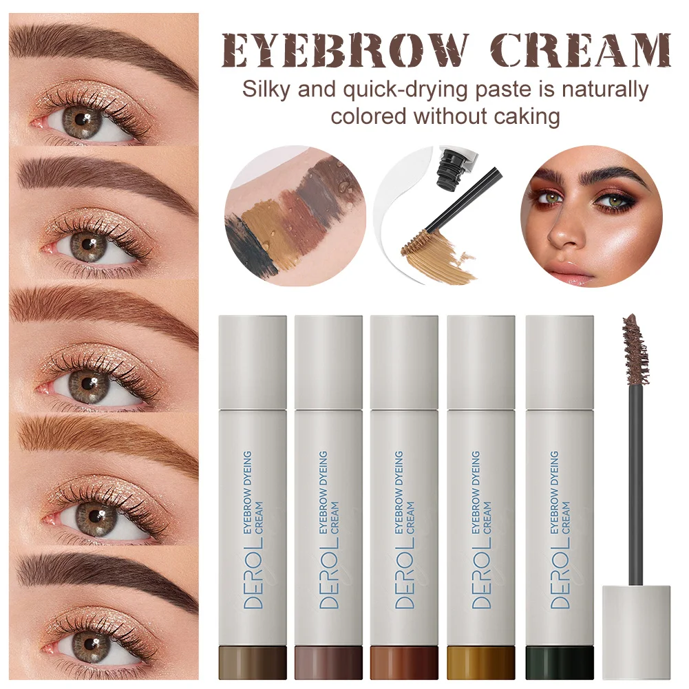 

Eyebrow Dyeing Cream Waterproof Long-Lasting Brow Set Pen Dye Fast Drying Natural Eyebrow Cream Eye Brow Makeup Tools 6ml