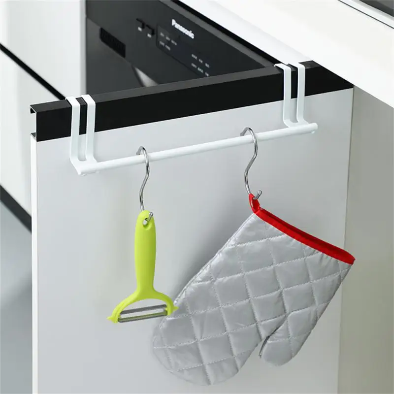 

Cupboard Towel Bar Multifunction Bathroom Shelf Wall-mounted Hanger For Apartments Condos Kitchen Accessories Tools Saving Space