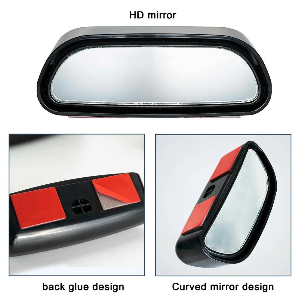 

1X Auto Blind Spot Mirror Adjustable Blindspot Towing Reversing Driving For Car Van Universal Waterproof HD Glass Car Parts
