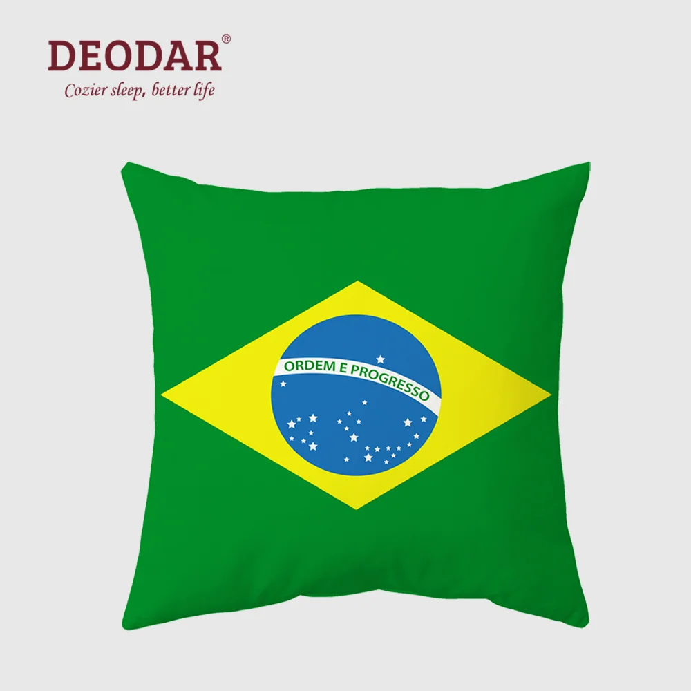 

DEODAR National Flag Pillowcase Square Sofa Hold Pillow Case Cushion Case for Decoration Home Bedroom Chair Car 45x45cm