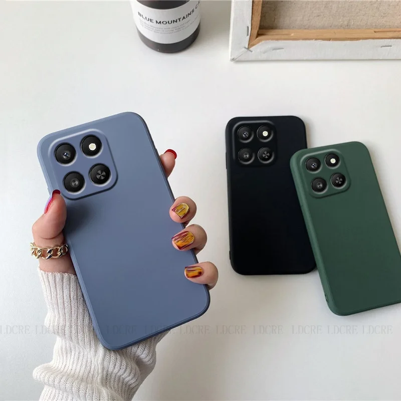Фото Чехол для смарт-чехла Honor 400, чехол для Huawei Honor 400 Smart Capas, бампер, жидкий силикон, противоударный мягкий чехол из ТПУ, Honor 400 Smart №1