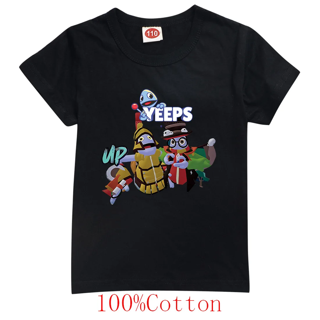 Фото Летняя футболка Yeeps Hide and Seek Yeeps Kids, милая футболка с героями мультфильмов для маленьких мальчиков, детская повседневная одежда, одежда для маленьких девочек с короткими рукавами №2