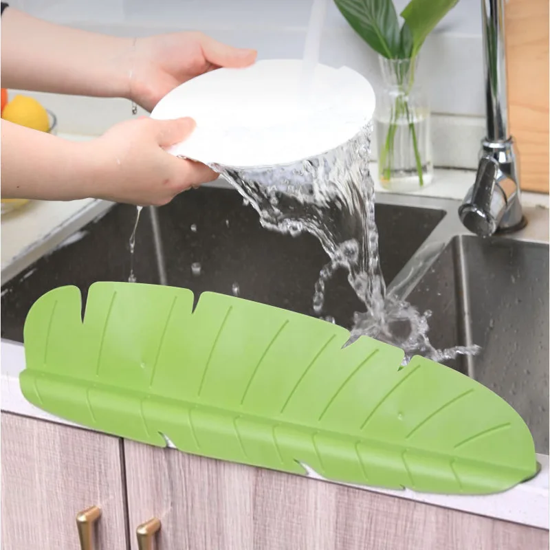 

Creative Banana Leaf Kitchen Sink Baffle Pool Washing Dishes Washing Dishes Splash-proof Clapboard Suction Cup