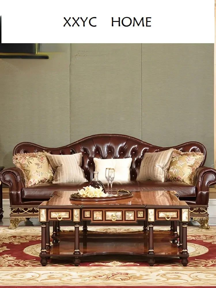 ~Индивидуальный британский классический диван для гостиной виллы натуральная