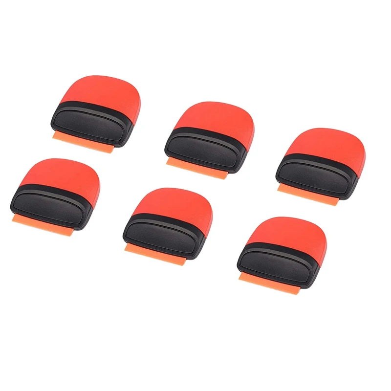 

Mini Size Plastic Razor Blades Scrapers, 6 Pcs Scrapers For Window Glass Sticker Removal, Old Label And Decal Cleaning