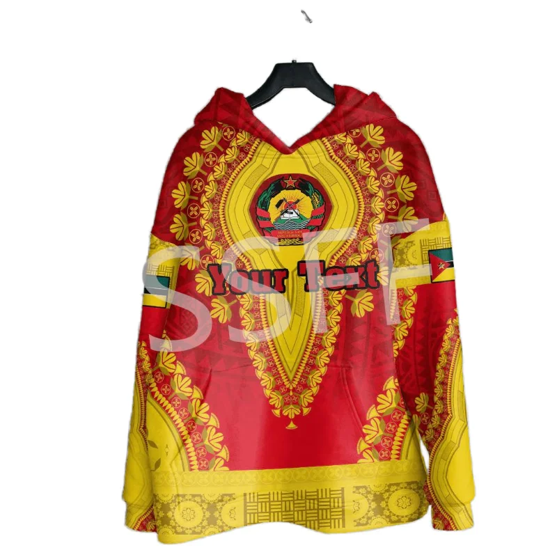 Черная история Африка Страна Мозамбик Татуировка Ретро Спортивный костюм Винтаж