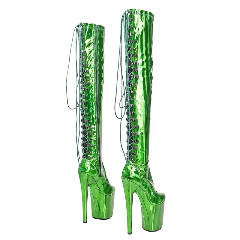 LAIJIANJINXIA/Новые женские сапоги выше колена на платформе из искусственной кожи с