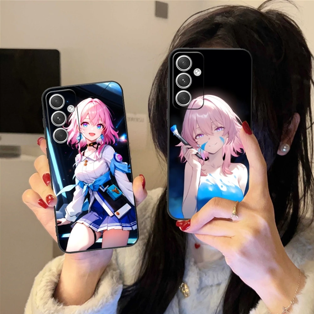 Honkai Star Rail March Mobile Phone Case for Samsung Galaxy S24 S23 S22 S21 S20 S10 S9 Plus FE Ultra Lite Black Cover Shell