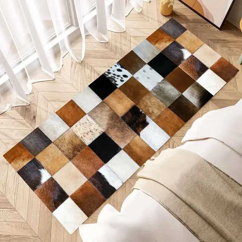 Коврик из коровьего меха с узором в виде пятен коврик джинсовой ткани для спальни