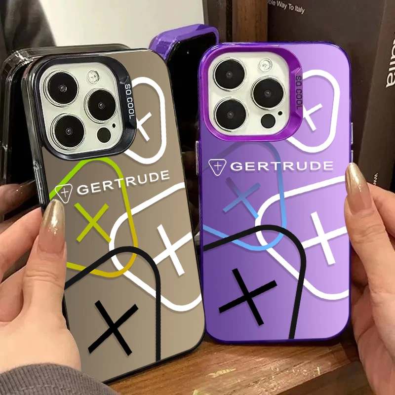 Матовый жесткий чехол для iPhone 11 12 13 14 15 16 Pro Max XS X XR 8 7 Plus SE 2020 G-Gertrudes модный роскошный