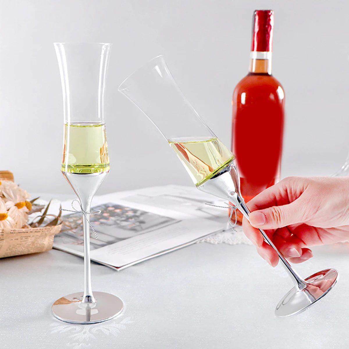 (Логотип может быть выгравирован) 165 мл гальванизированный золотой хрустальный