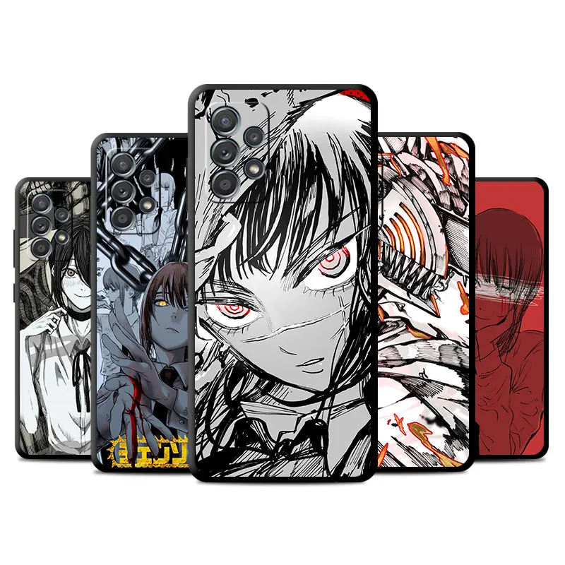 

Phone Case for Samsung A52 A12 A32 A51 A21s A71 A50 A72 A22 A31 A13 A53 A41 A11 A03 A04 Back fundas Cover Chainsaw Man hot Anime