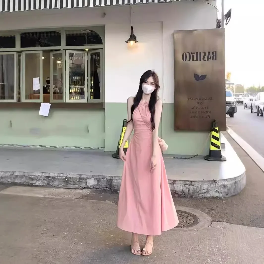 Милое облегающее талию платье-майка для похудения женская элегантная летняя