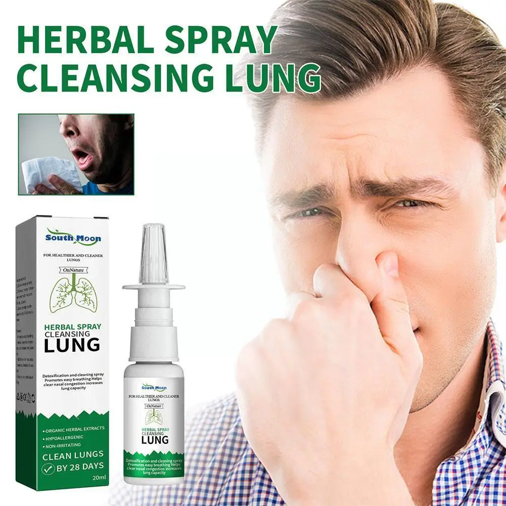 

Lung Detox Herbal Cleanser Spray For Smokers Clear Nasal Congestion Anti Snoring Solution Stop Snore Relief Spray Nose D3E1