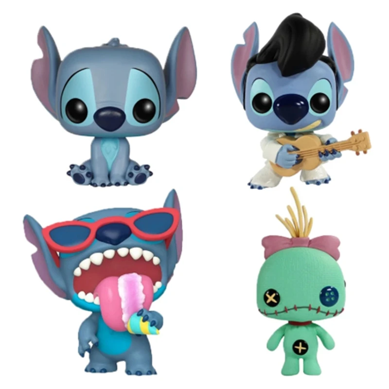 FUNKO POP Stitch #127 Elvis #159 #636 #126 Scrump виниловые фигурки героев коллекционные модели игрушки для детей подарок на день рождения