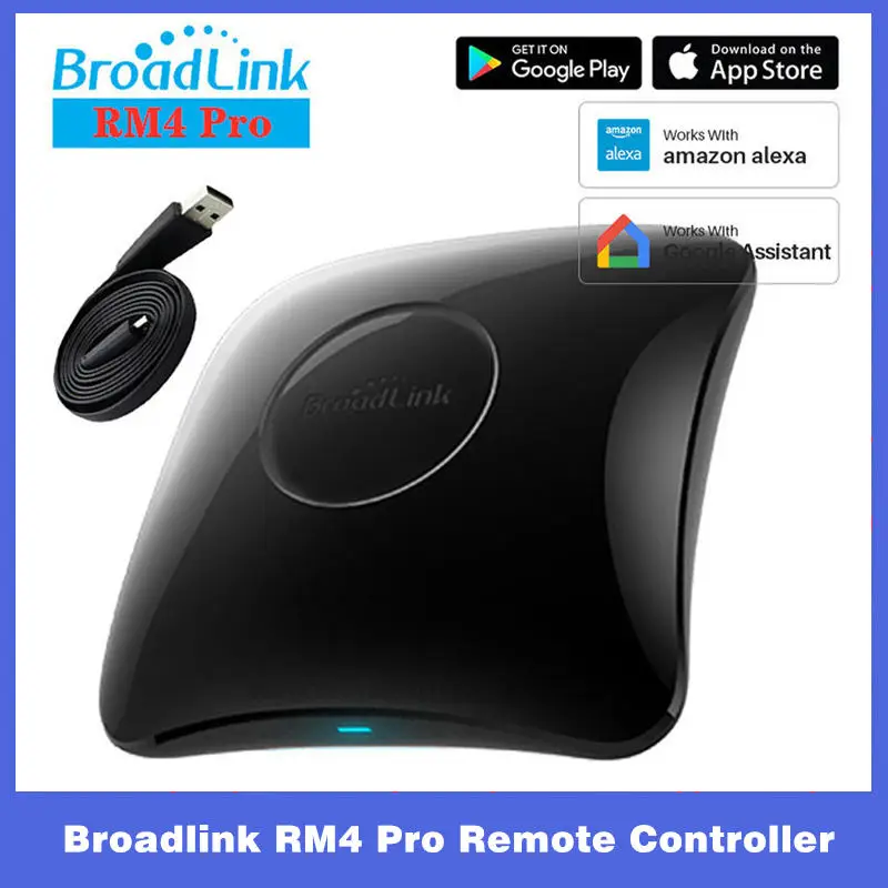 

Broadlink RM4 Pro Universele Intelligente Afstandsbediening Smart Home Automation Wifi +IR+ Rf Works With Alexa And Google Home
