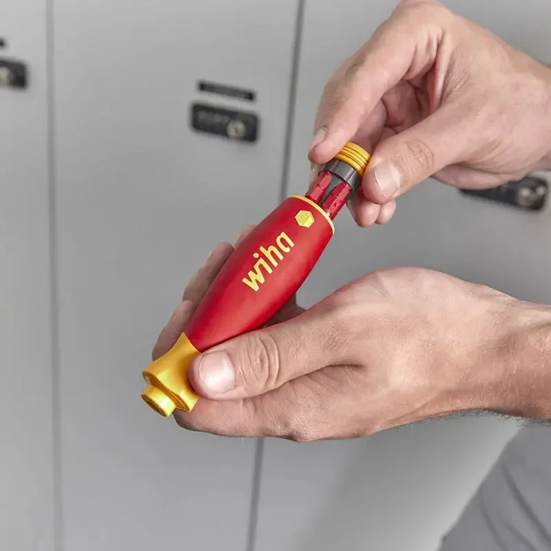 Отвертка Wiha изолированная компактная легкая PocketMax инструменты для электрика с 4
