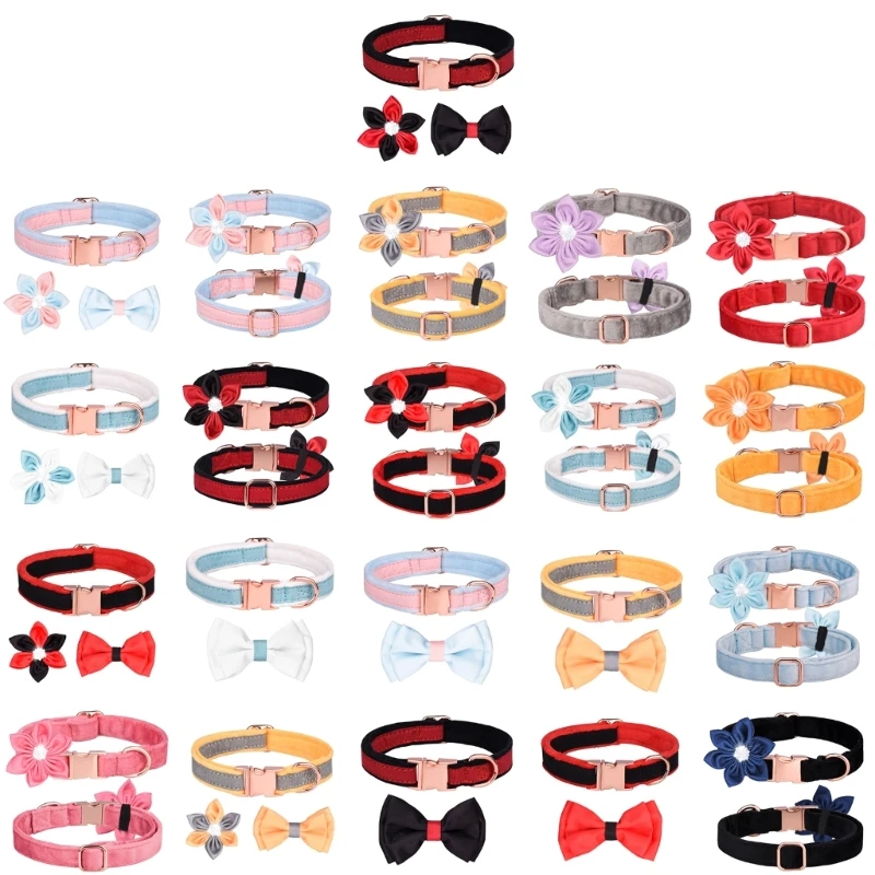 

Adjustable Cat Bowknot Collars Cat Breakaway Collar Flower Costume Drop shipping
