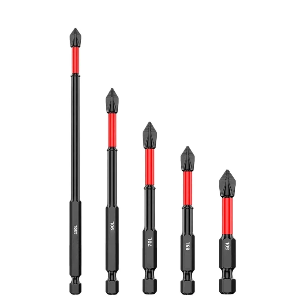 Сверла с пакетной головкой 5 шт. PH2 для отвертки высокопрочные магнитные