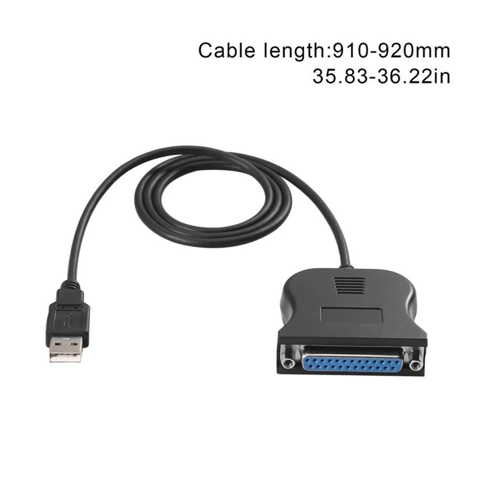 New USB to IEEE 1284 DB25 25-Pin Parallel Printer Female Adapter Cable Cord