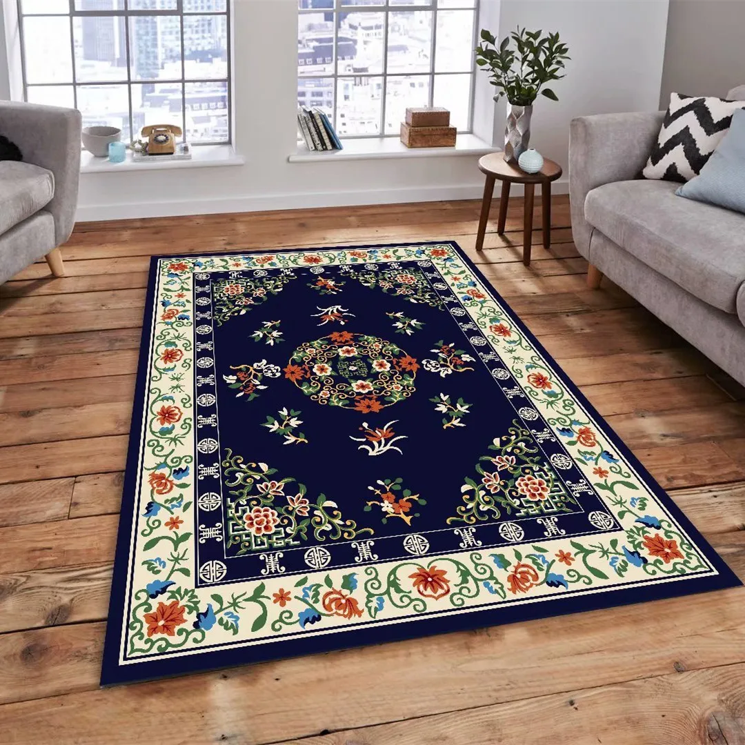 

Ethnic Style Bedroom Decoration Carpet Persian American Retro Living Room Sofas Coffee Tables Mats Cloakroom Lounge Rug Washable