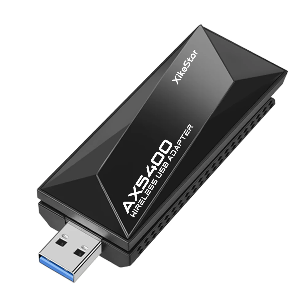 Фото USB-адаптер XikeStor WiFi 6E для игр, трехдиапазонный беспроводной донгл 6 ГГц, антенна с высоким коэффициентом усиления, низкая задержка, Plug & Play для Windows №4