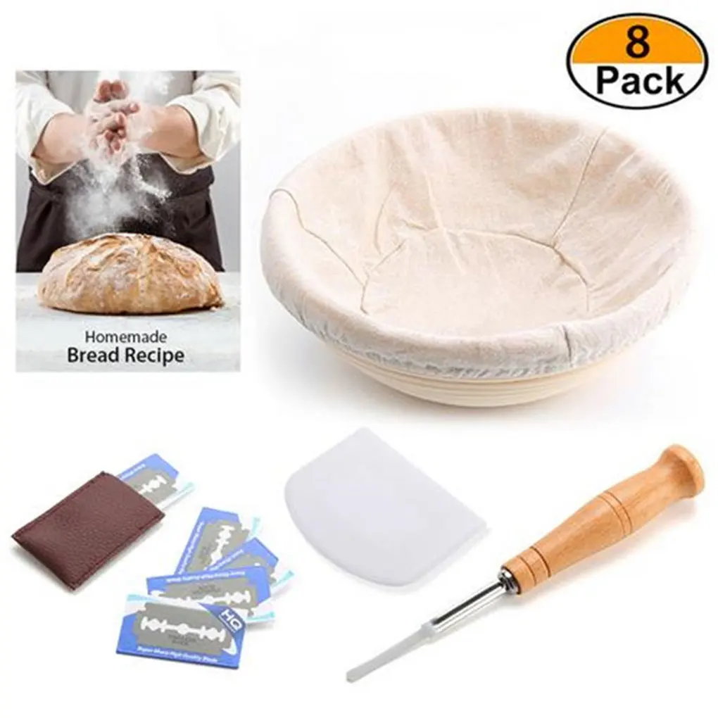 

Rattan Bread Proofing Basket Natural Oval Rattan Wicker Dough Fermentation Sourdough Bread Basket Bag Kit