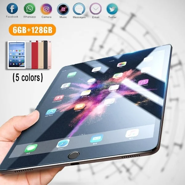 

2022 Bluetooth 10.1 Inch Android 9.0 Ten Core 4G Network RAM 6GB+ ROM 128GB Tablet PC 1280*800 IPS Dual SIM Dual Camera