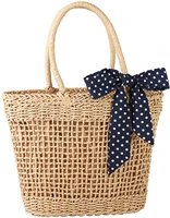 handmade straw purses for summer foldable beach tote basket bags womens handbag for picnic travel vacation essentials