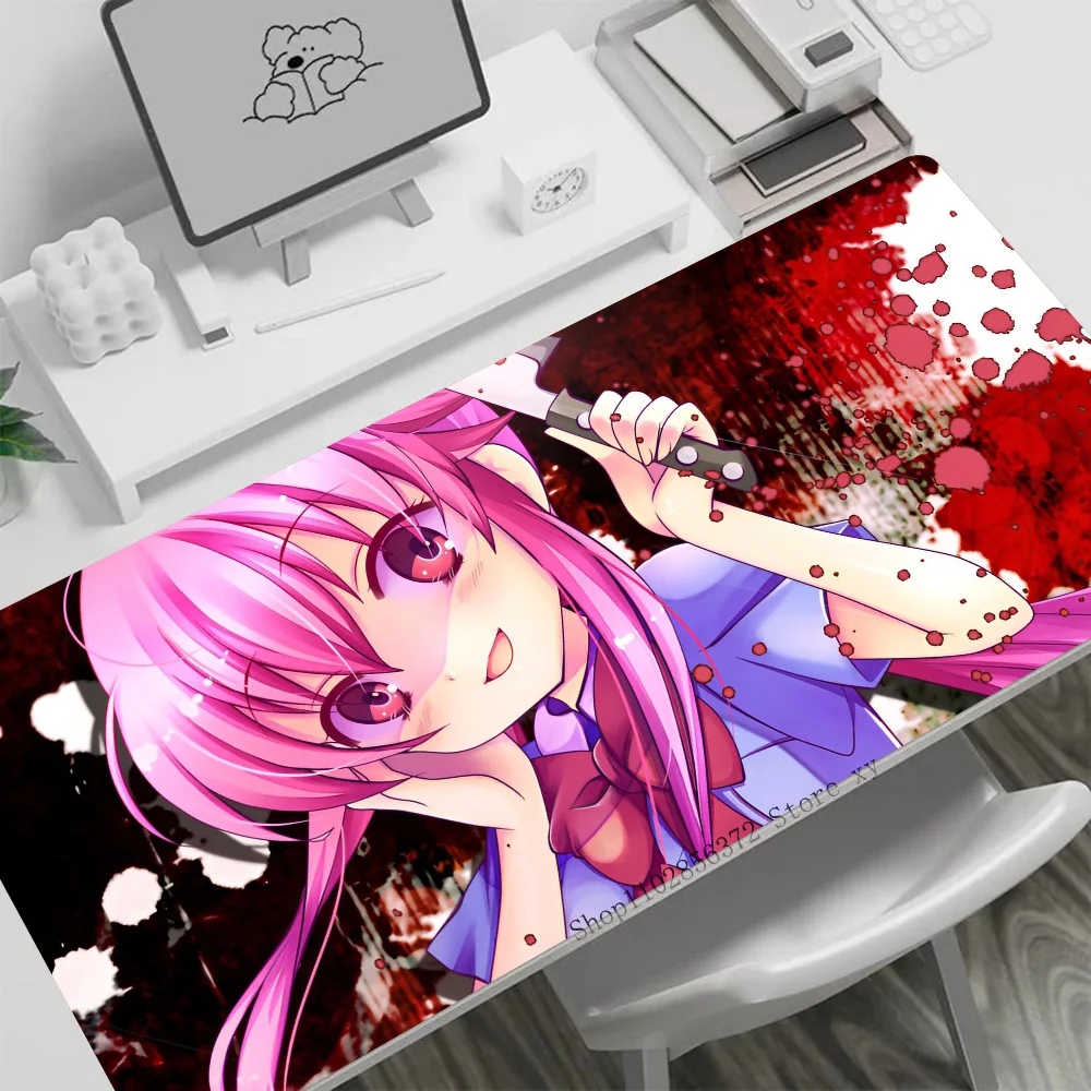 Коврик Для Мыши В Стиле Аниме Gasai Yuno XXL С Игровой Клавиатурой И Нескользящим Дном