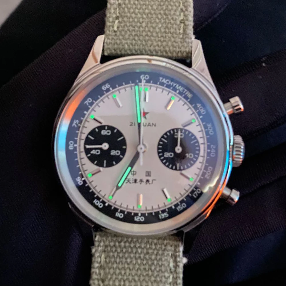 Часы-хронограф мужские с пневматическим сапфиром 40 мм