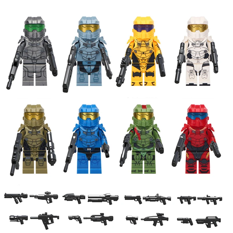 

MG0131-0138 Halo Series Halo Game halo jefe maestro Children's Assembled Building Block Toys