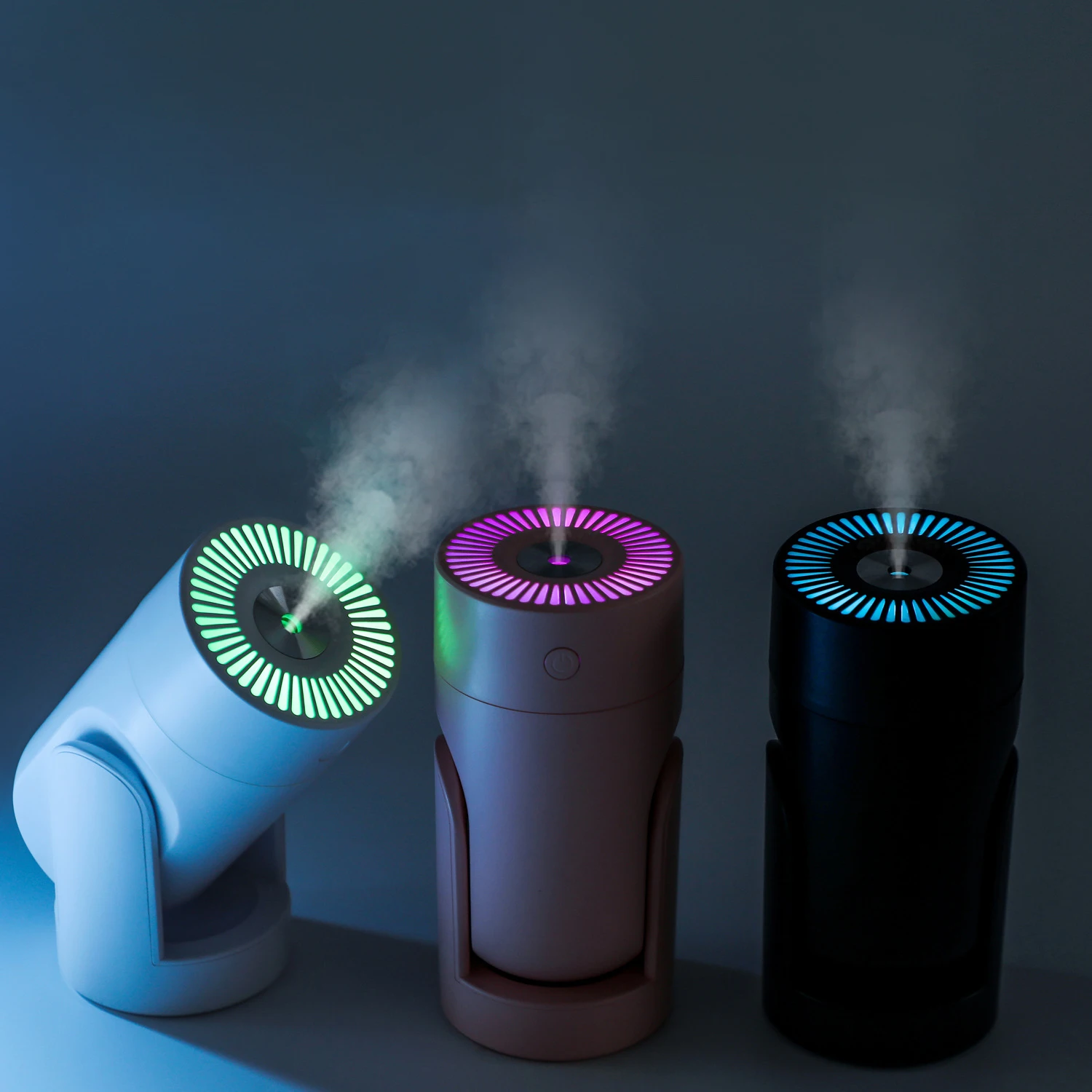 

Air Humidifier Nano Mist Hydrating Quiet Shake Head Purification Humidifier Luminous Colorful Aromatherapy for Car Home Desktop