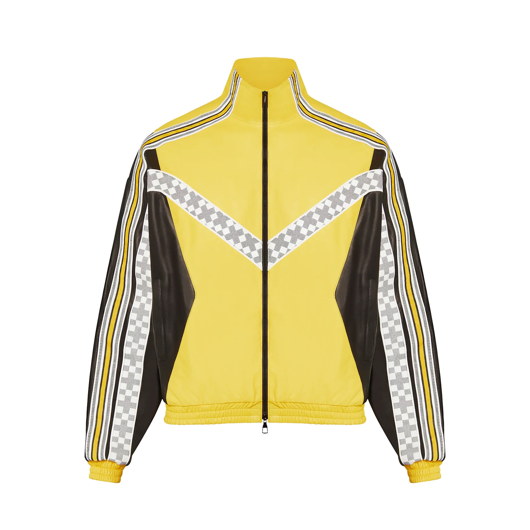 

NIGO Zip Jacket Yellow Leather Jacket #nigo4977