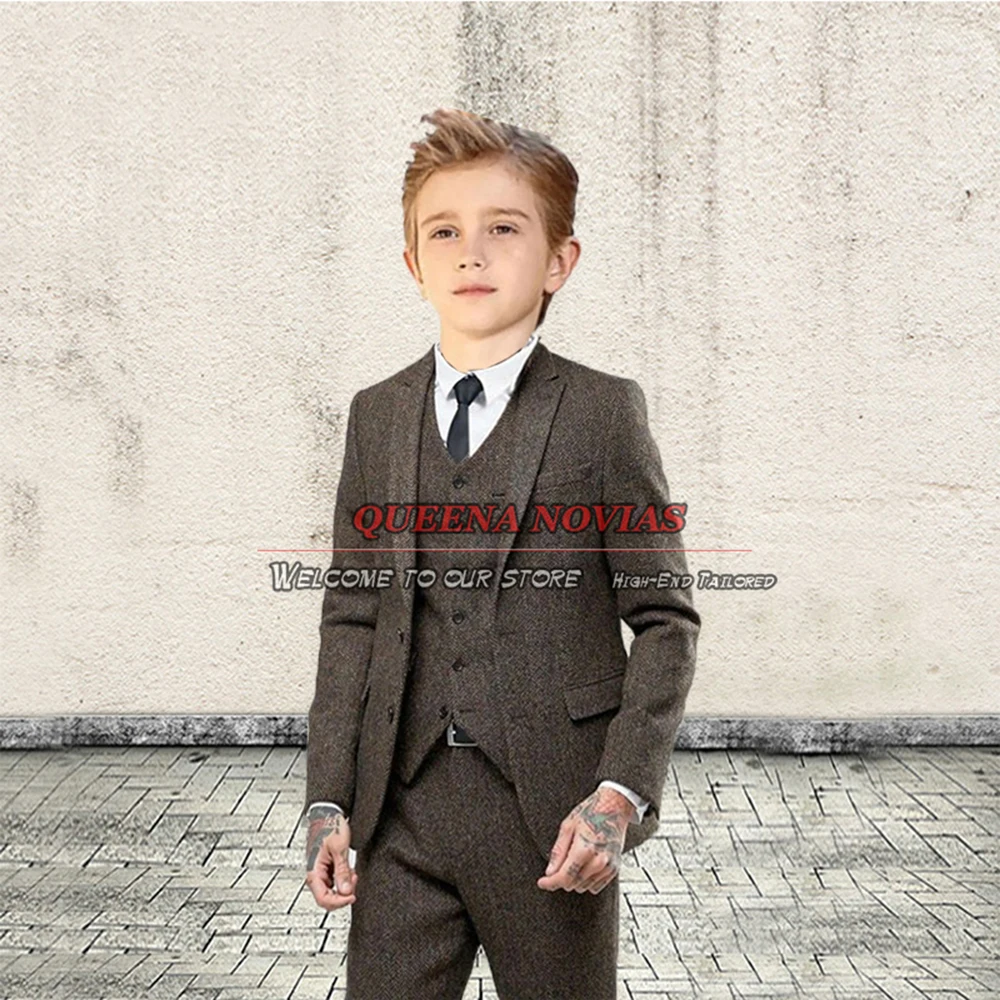 For Wedding 2 Pieces Jacket Pant Boys' Attire Formal Wear Birthday Blazer Tailor-made Clothing