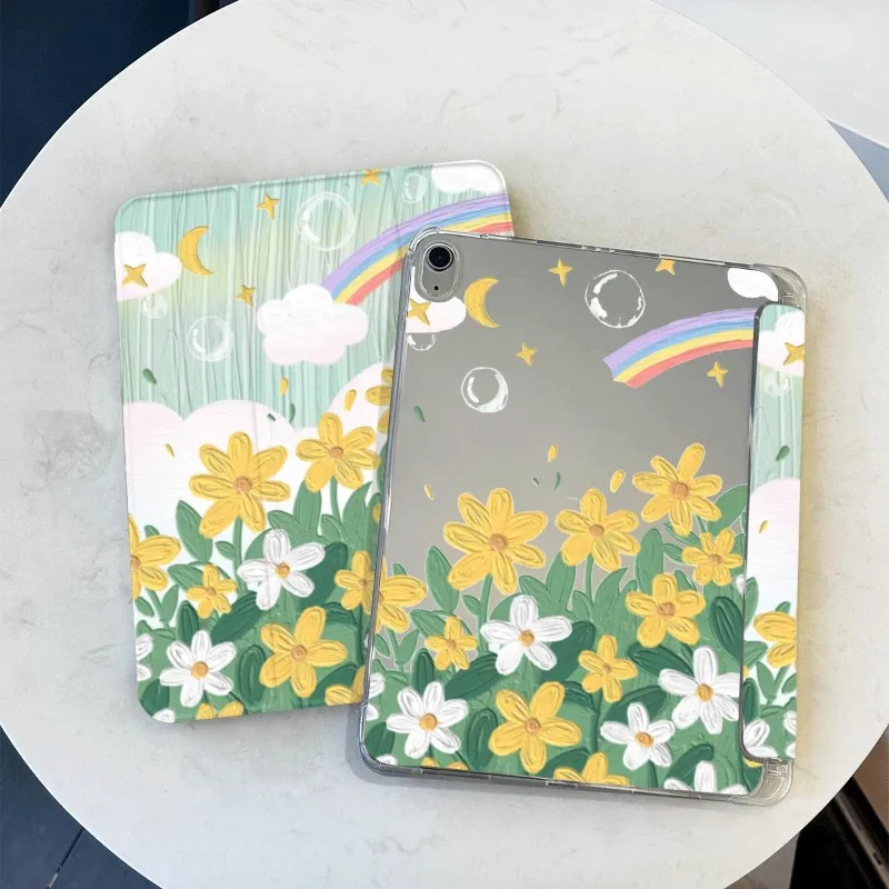 Смарт-чехол с радужными цветами и держателем для ручек Ipad Air3 Generation 2019 IPad 10.2 чехол