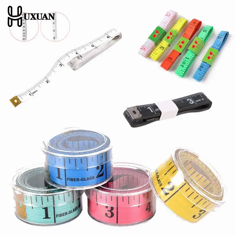 

150cm Body Measuring Ruler Sewing Tailor Tape Measure Mini Soft Flat Ruler Centimeter Meter Sewing Measuring Tape Random Color