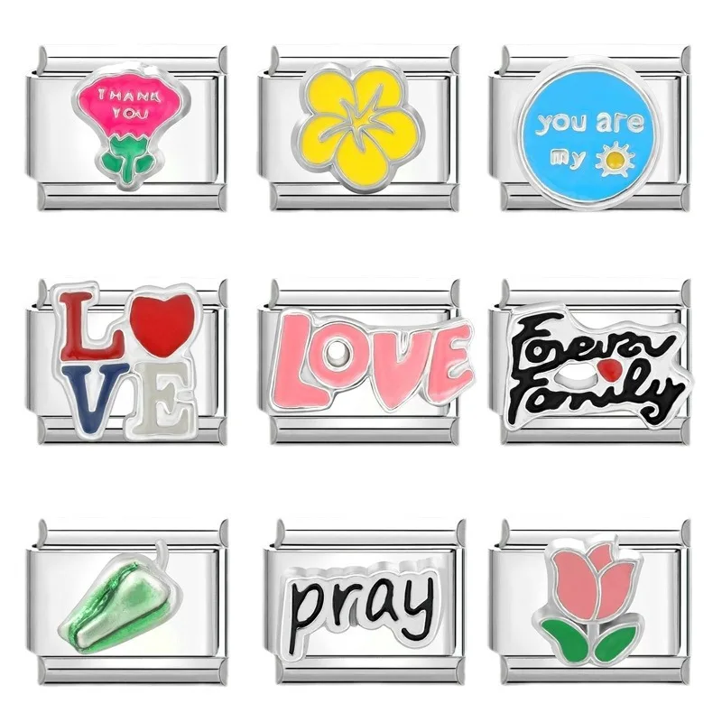 Memnon Модный женский подарок милый любовь цветок шармы итальянские очаровательные